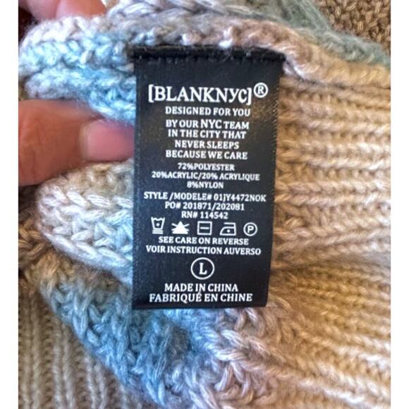 Pastel Chunky Knit Oversized Slouchy Balloon Sleeve Cropped Sweater Large - Picture 7 of 9